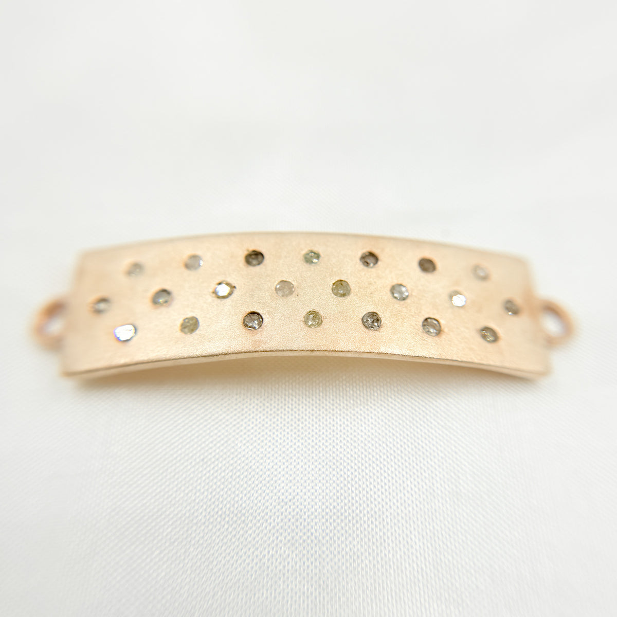 DC582. Diamond & Sterling Silver Rectangle Connector