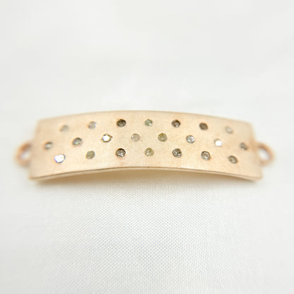 DC582. Diamond & Sterling Silver Rectangle Connector