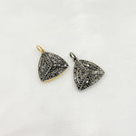 Load image into Gallery viewer, DC295. Diamond Sterling Silver Triangle Pendant
