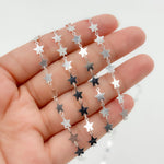 Load image into Gallery viewer, V312SS. 925 Sterling Silver Fancy Star-Link Chain