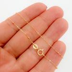 Load image into Gallery viewer, 020R03BLS518K. 18K Solid Yellow Gold Satellite Bead Chain