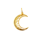 Load image into Gallery viewer, 14K Gold with Diamonds Moon Shape Charm. GDP243
