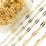 Load image into Gallery viewer, Y58S06GP. Gold Plated 925 Sterling Silver Flat Paperclip Chain