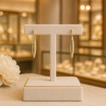 Load image into Gallery viewer, EFE51758. 14K Solid Gold and Diamonds Dangle Earrings