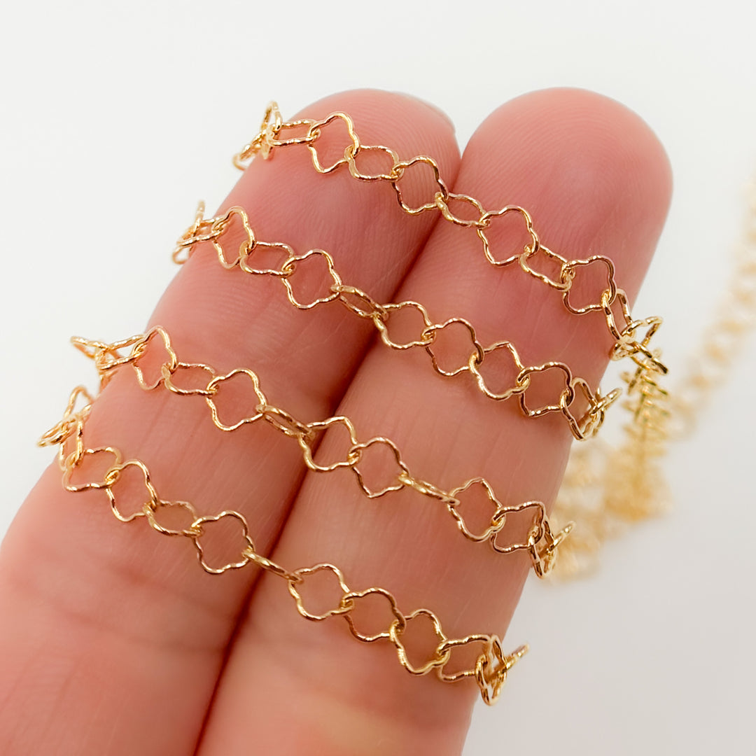 14K Gold Filled Clover Link Chain