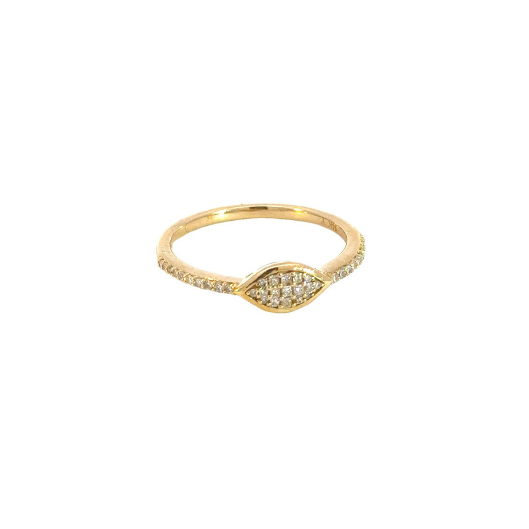 14k Solid Gold Diamond Eye Ring. RFE17921