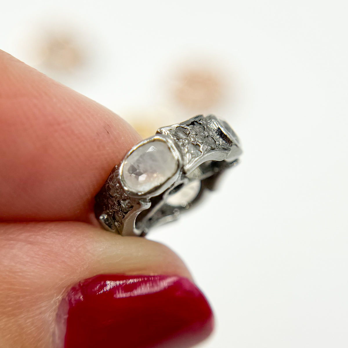 Silver Spacer Bead with Gemstone