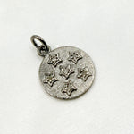 Load image into Gallery viewer, DC410. Diamond Sterling Silver Round Star Charm
