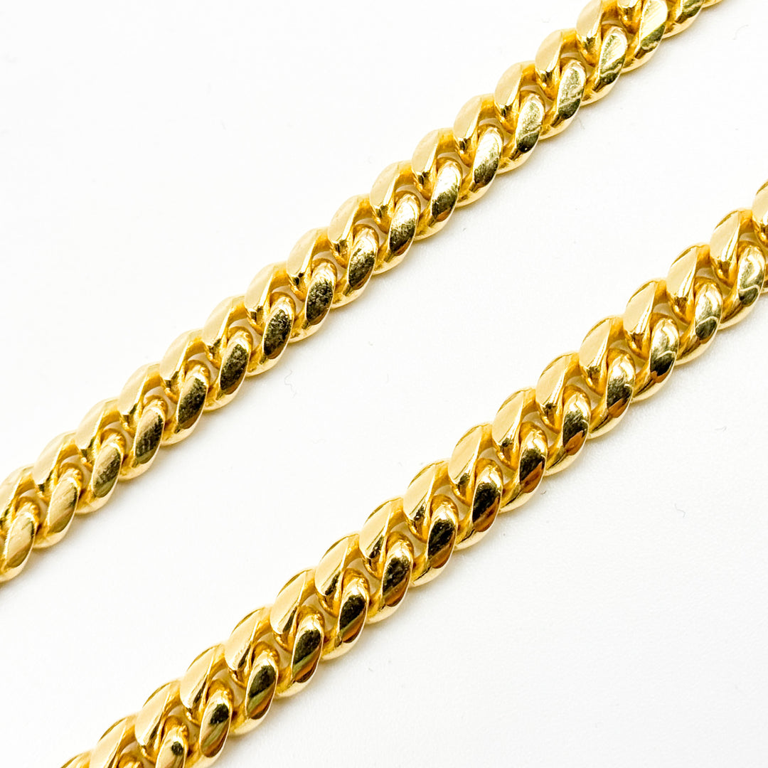 150R04GGA3BOX. 14K Solid Yellow Gold Flat Curb Link Necklace