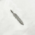 Load image into Gallery viewer, DP334. Diamond Sterling Silver Long Leaf Pendant
