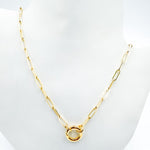 Load image into Gallery viewer, 070KR0124169. 14K Yellow Gold Flat Paperclip Necklace
