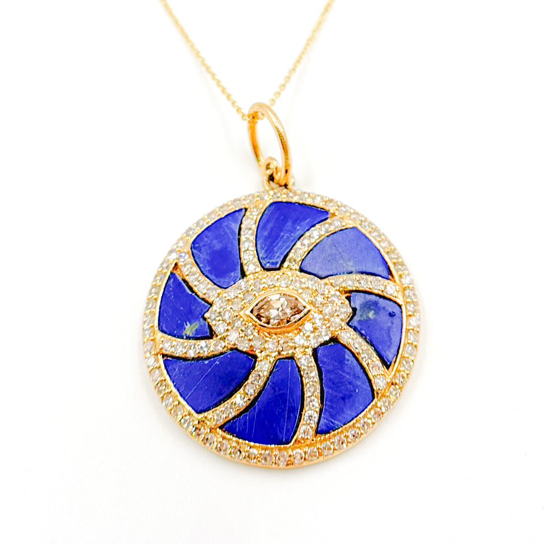 Buy Now Gold Round Evil Eye Pendant