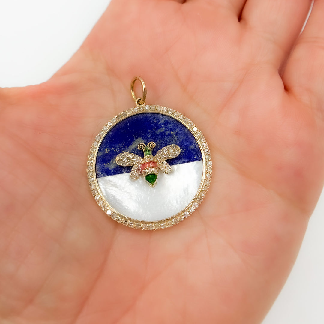 14K Gold Round Pendant