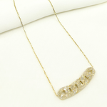 Load image into Gallery viewer, 14k Solid Gold Diamond Marina Cable Link Necklace with Extension. NFM71183
