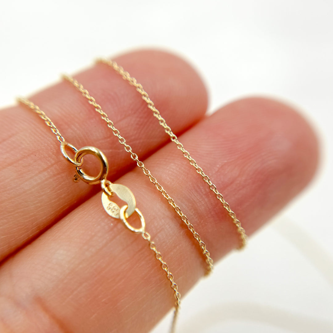 020R01LG. 14K Solid Gold Cable Chain