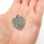 Load image into Gallery viewer, DC285. Diamond Sterling Silver Heart Pendant
