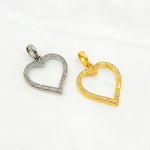 Load image into Gallery viewer, DP080. Diamond &amp; Sterling Silver Heart Pendant
