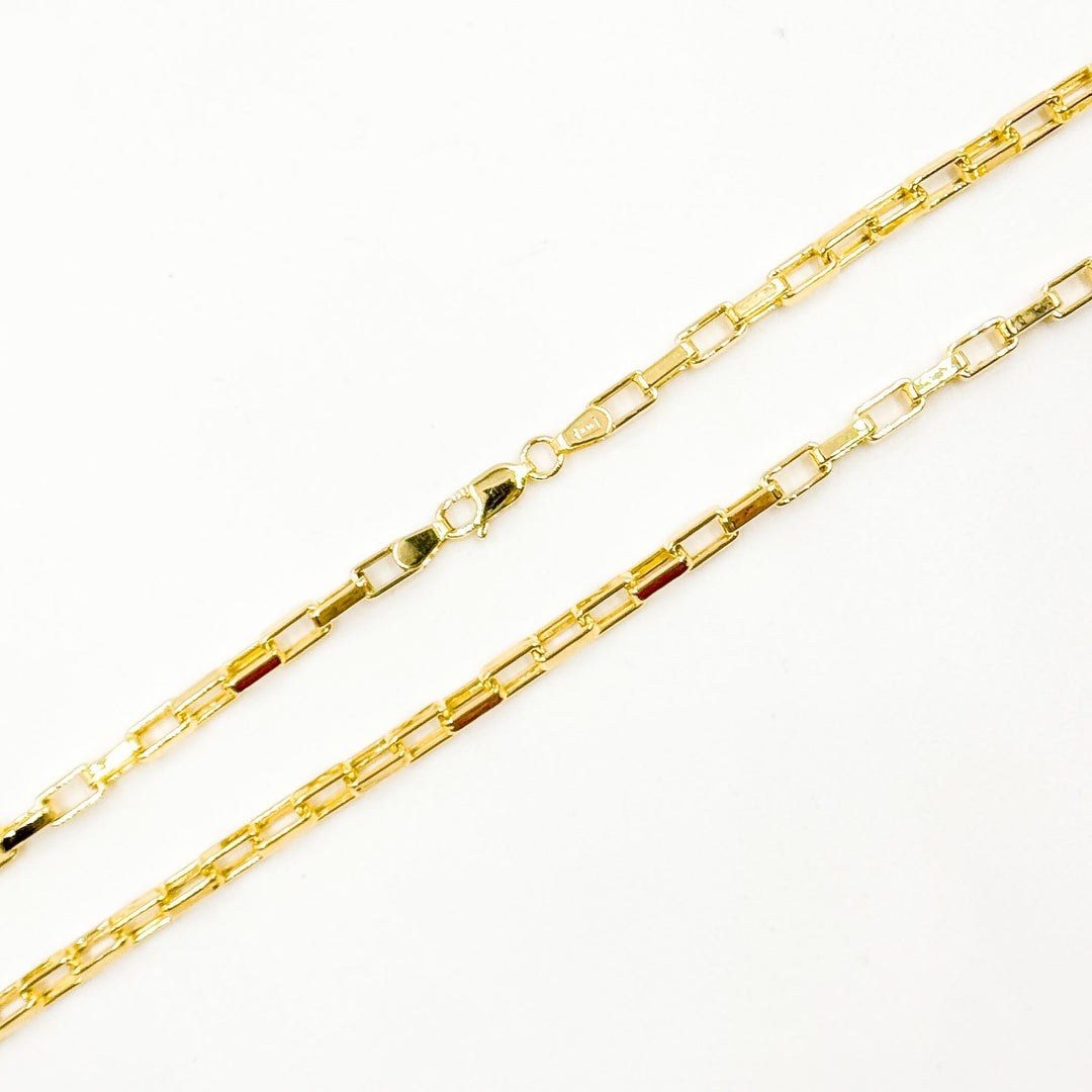 075HVI0164000. 14K Solid Gold Box Link Chain