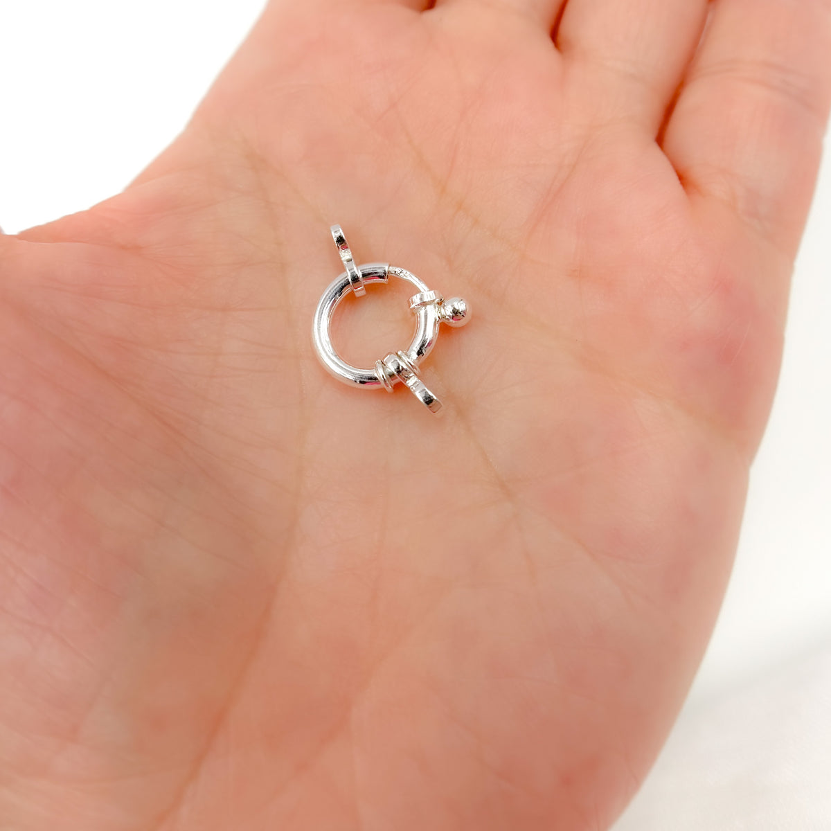 White Sterling Silver Spring Ring