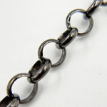 Load image into Gallery viewer, V89BR. Black Rhodium Sterling Silver Rolo Chain
