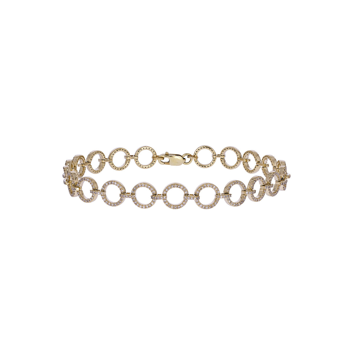 BFM61200. 14K Solid Gold Diamond Bracelet