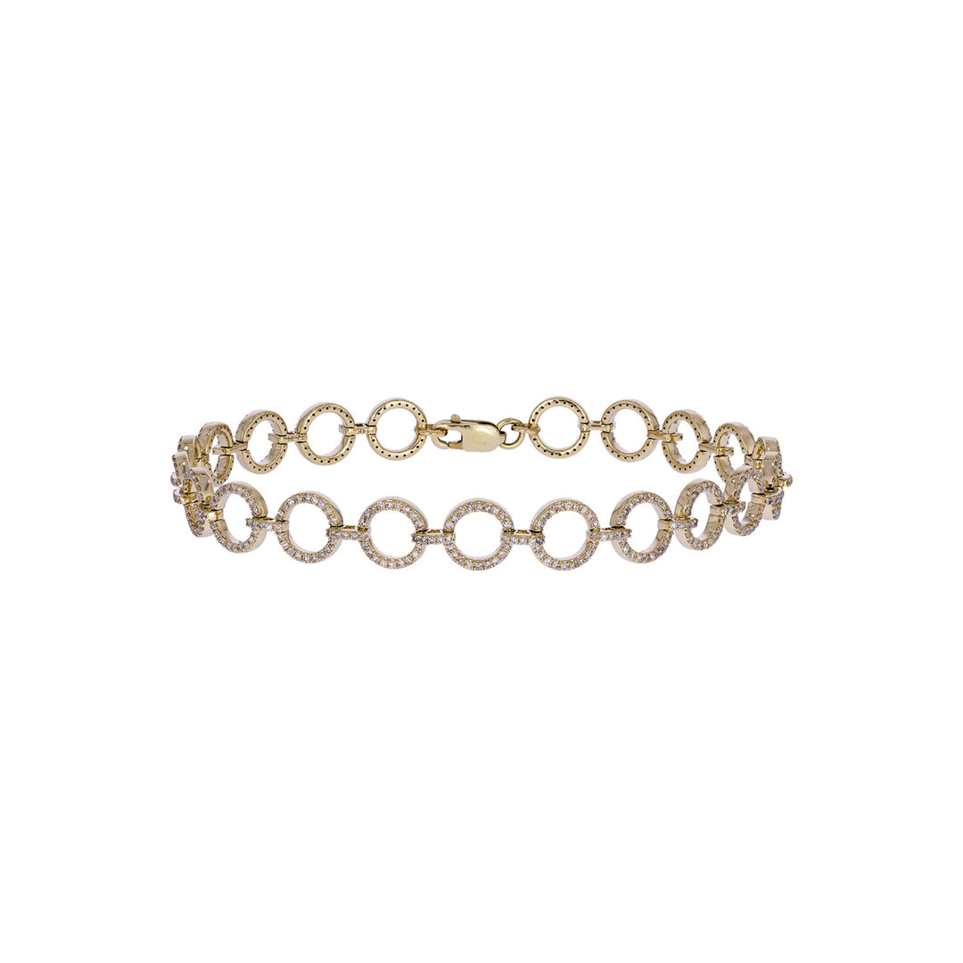 BFM61200. 14K Solid Gold Diamond Bracelet