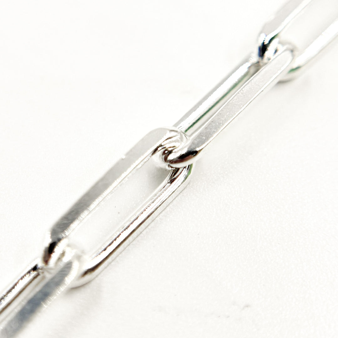 Silver Diamond Cut Paperclip Necklaces