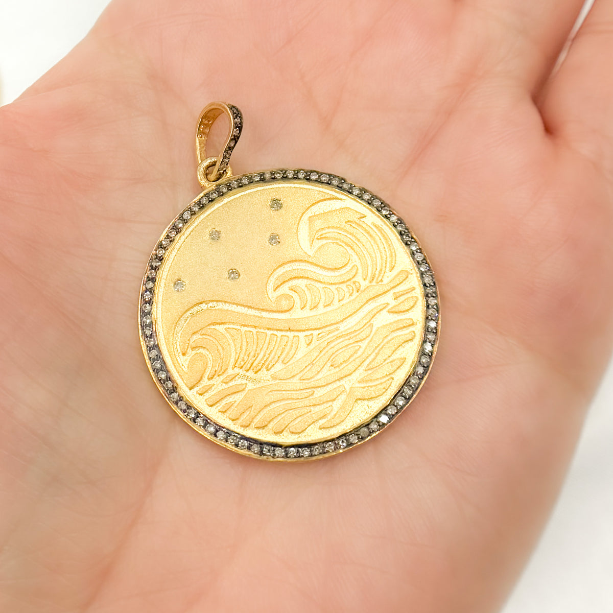 Shop  Diamond Sterling Silver Round Pendants