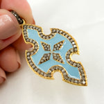 Load image into Gallery viewer, DP412A. Diamond Sterling Silver Cross Enamel Pendant
