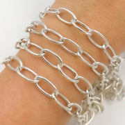 Z64SS. Sterling Silver Smooth Oval Link Chain