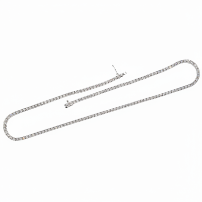 NFR71363. 14K Solid Gold Diamond Tennis Necklace