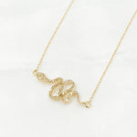 Load image into Gallery viewer, 14K Solid Gold Snake Diamond Necklace. PFE32165
