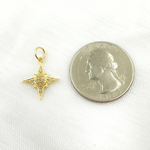 Load image into Gallery viewer, 14k Solid Gold Diamond Star Charm. GDP461
