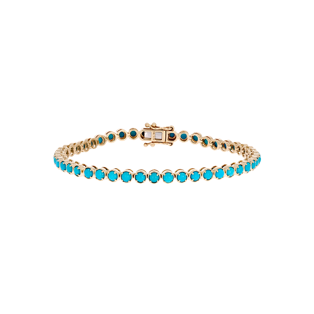 BFZ61278TQ. 14K Solid Gold Turquoise Bracelet