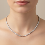 Load image into Gallery viewer, NFP71363. 14K Solid Gold Diamond Tennis Necklace