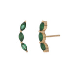 Load image into Gallery viewer, EFF51815EM. 14k Solid Gold Emerald Studs