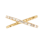 Load image into Gallery viewer, 14K Solid Gold Diamond and Band Cross Ring. DRN00747
