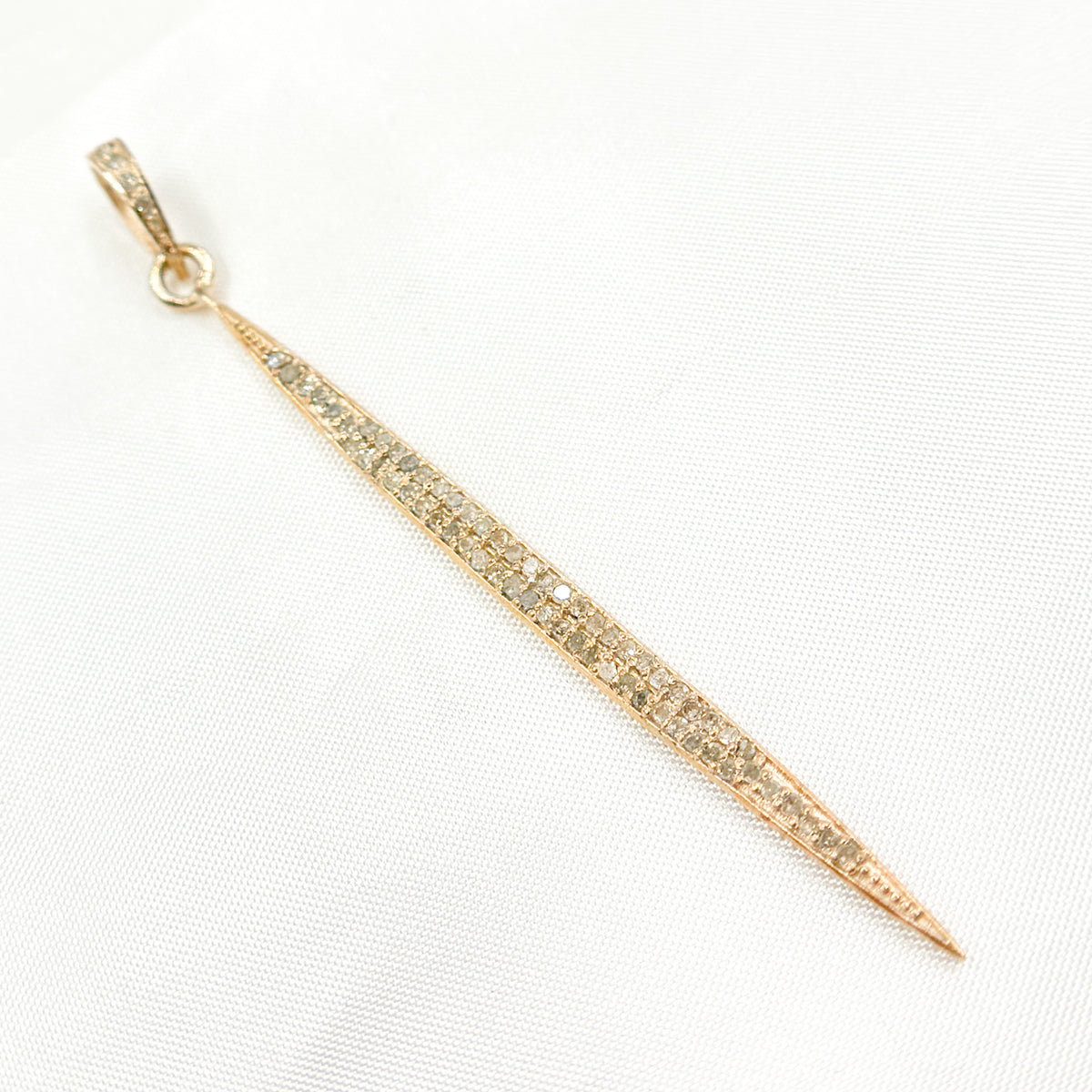 DP224. Diamond Silver Spike Pendant