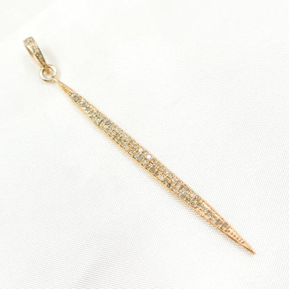 DP224. Diamond Silver Spike Pendant