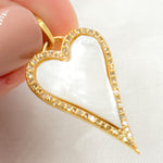 Load image into Gallery viewer, DP789. Diamond Sterling Silver Heart Stone Pendant
