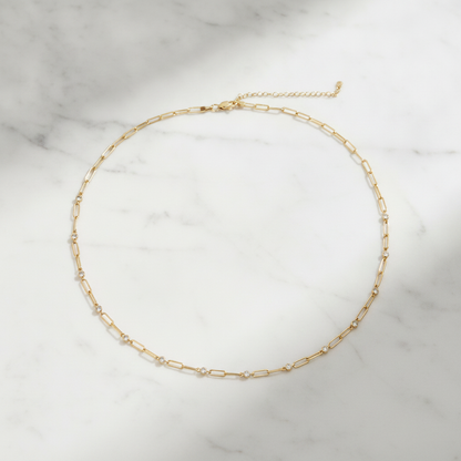 NFI72686. 14K Solid Gold Diamond Fancy Necklace