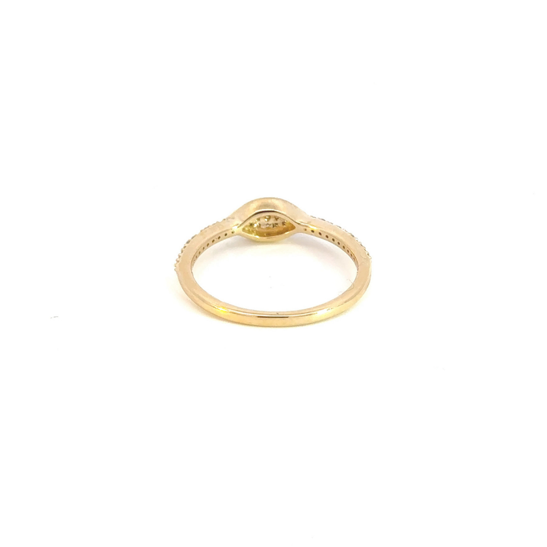 14k Solid Gold Diamond Eye Ring. RFE17921