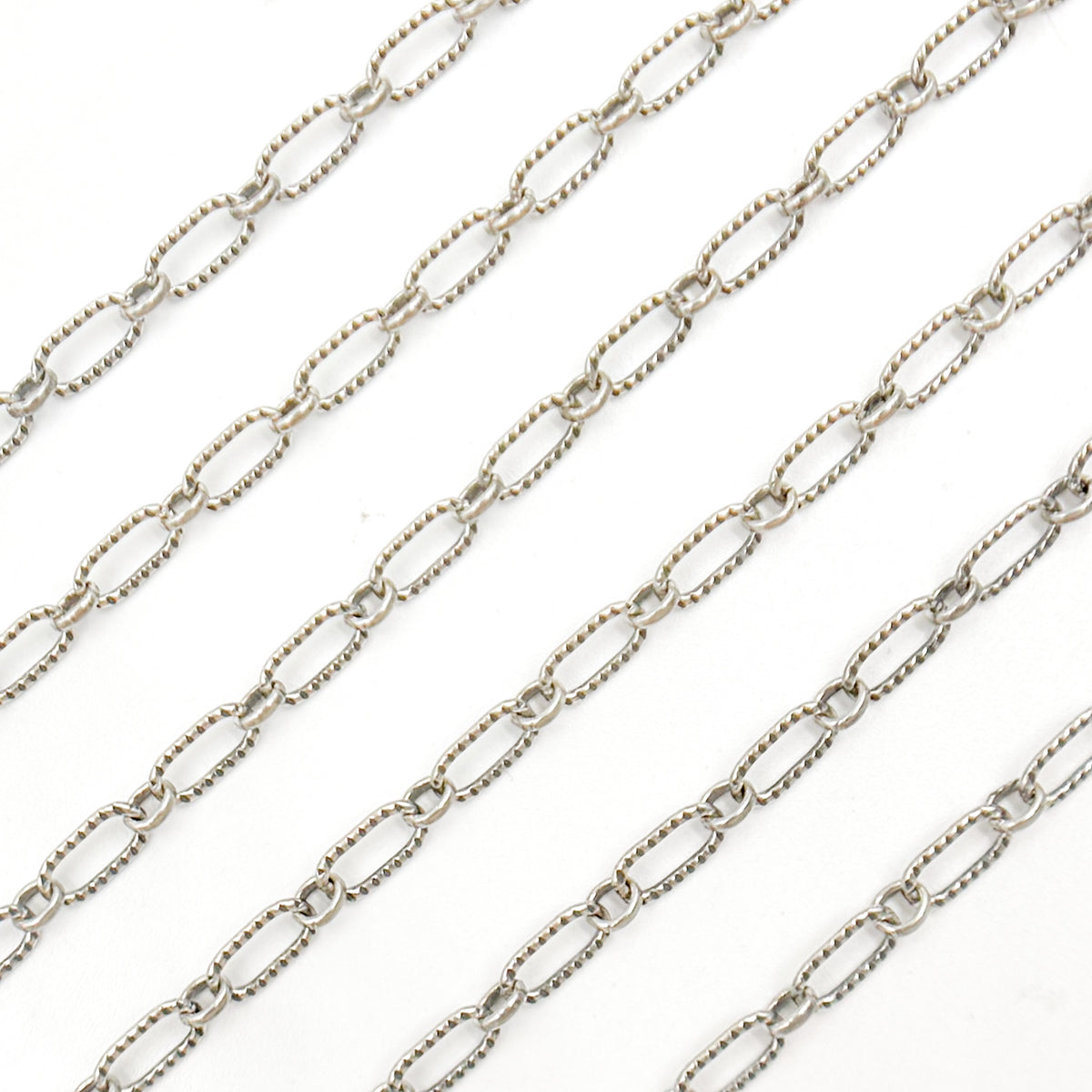 Shop Now Oxidized Sterling Silver Chain with Hammered Links