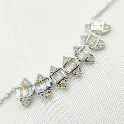 NT403015. 14K Solid Gold Diamond Necklace