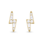 Load image into Gallery viewer, ER421141. 14K Solid Gold Diamond Ray Studs
