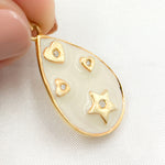 Load image into Gallery viewer, DP482A. Diamond Sterling Silver Drop Enamel Pendant
