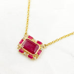 Load image into Gallery viewer, 14K Solid Gold Diamond and Gemstone Necklace. GDP588
