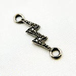 Load image into Gallery viewer, DC210. Diamond Sterling Silver Lightning Bolt Connector
