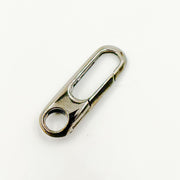 266BRS. Black Rhodium Shiny Sterling Silver Oval Clasp