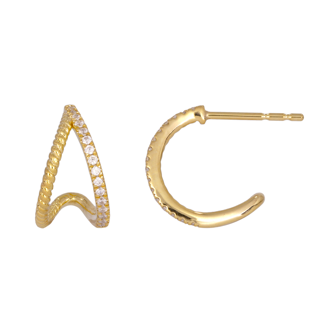 Shop 14K Solid Rose Gold Diamond Stud Earrings